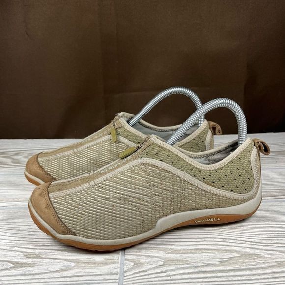 Merrell Lorelei Zip Up Slip On Comfort Mesh Deep Tan Shoe Womens 7 - Picture 3 of 9
